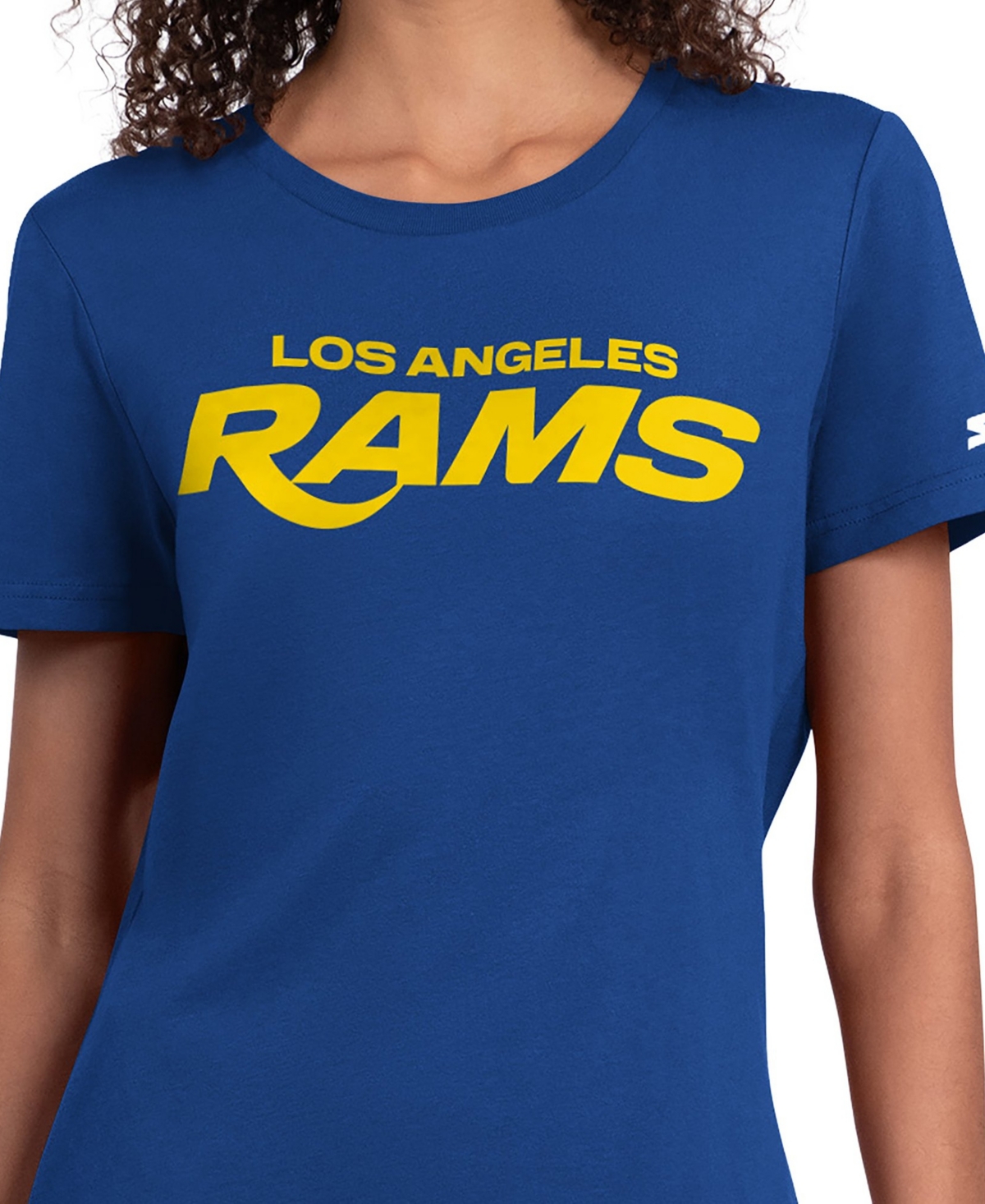 Starter Women's Los Angeles Rams Endzone Graphic-Print Crewneck T-Shirt