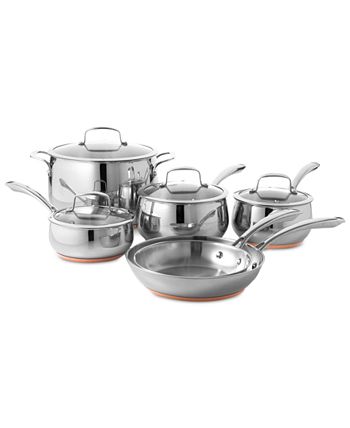 BELGIQUE COOKWARE 10 Piece Stainless Steel with Copper Bottom Set Nice  $146.99 - PicClick