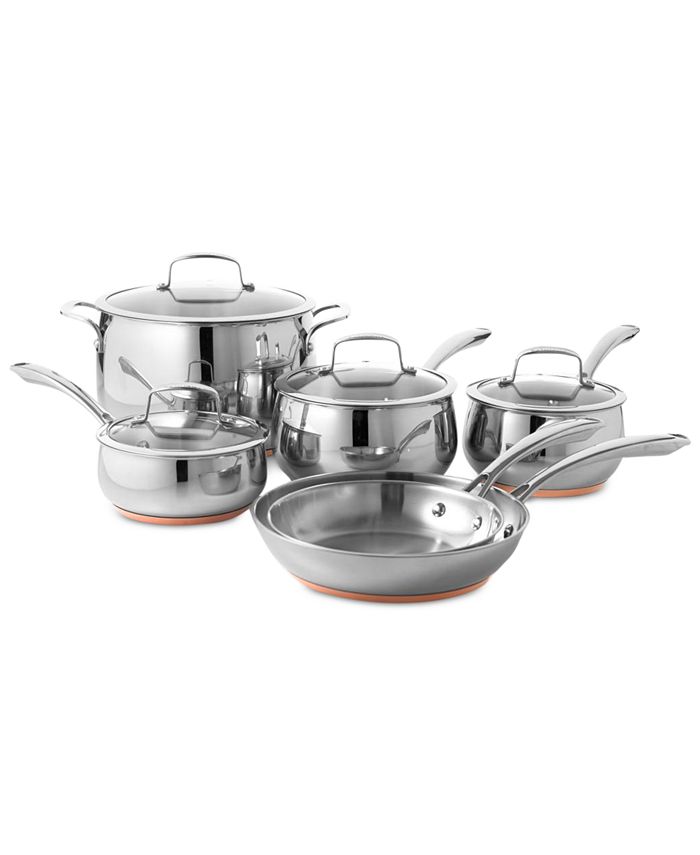 Belgique Copper Bottom 10Pc. Cookware Set, Created for Macy's Macy's