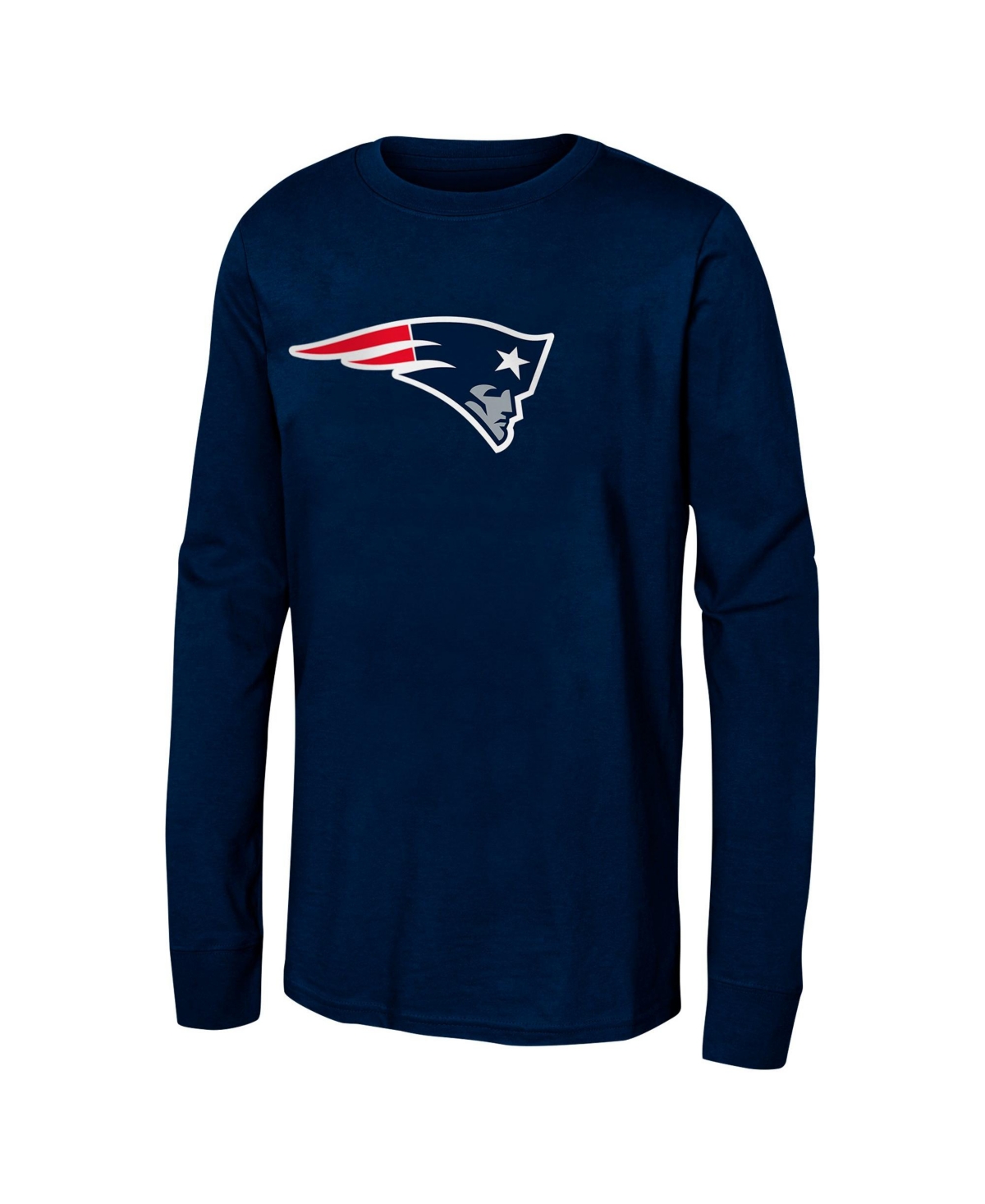 Outerstuff Boys' New England Patriots Long-Sleeve Crewneck T-Shirt