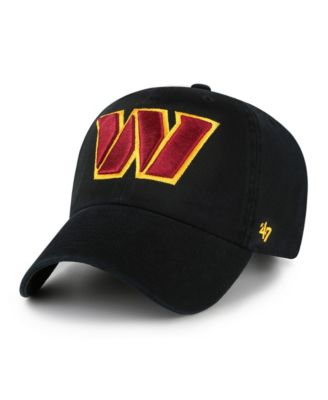 Men's Black Washington Commanders Clean Up Adjustable Hat