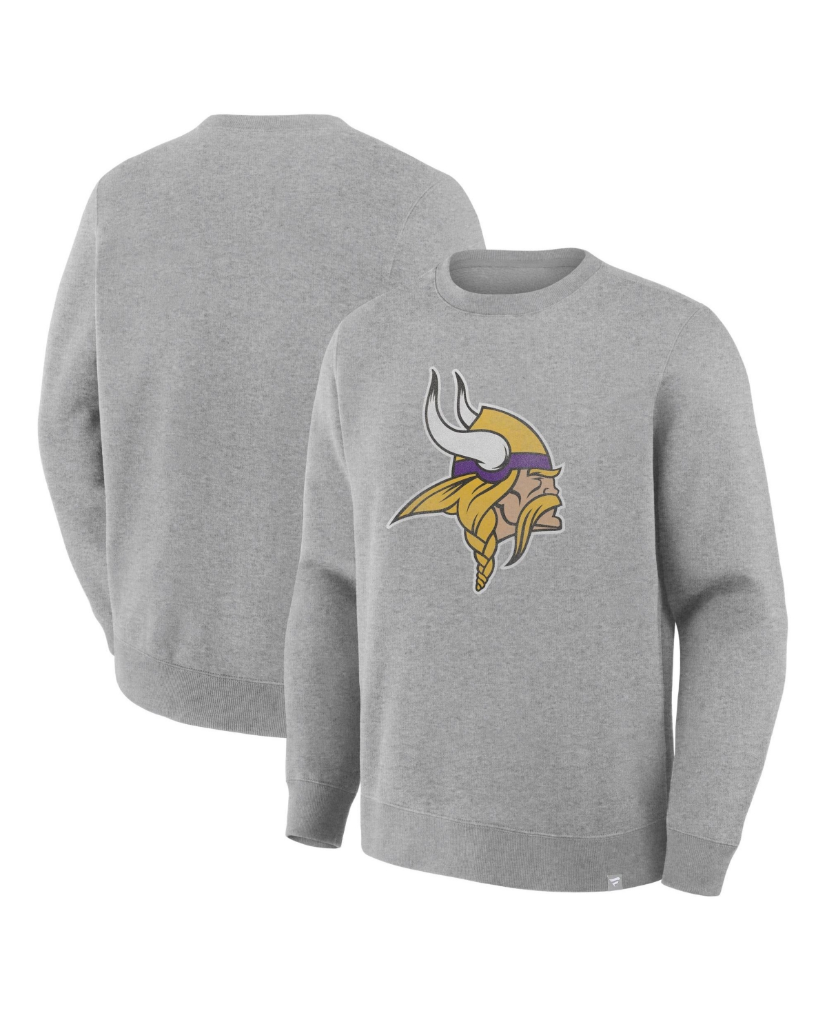 Fanatics Men's Minnesota Vikings Legacy Relaxed-Fit Distressed Crewneck Sweatshirt - Heather Gray