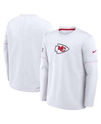 Men's Kansas City Chiefs Sideline Coaches Long-Sleeve Pullover Crew Neck Sweatshirt