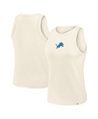 Women's Detroit Lions Star Play Tri-Blend Ribbed Sleeveless Tank Top