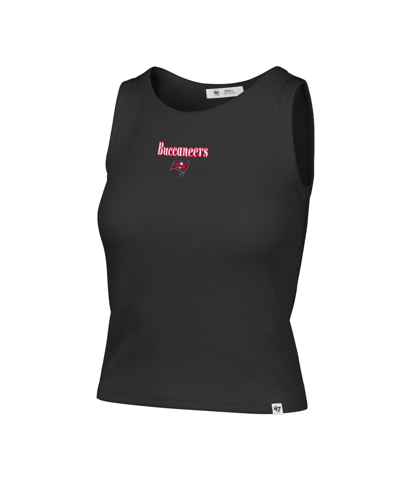 Женский топ '47 Brand Tampa Bay Buccaneers Sleeveless Ribbed Cropped Cotton-Blend — фото 2