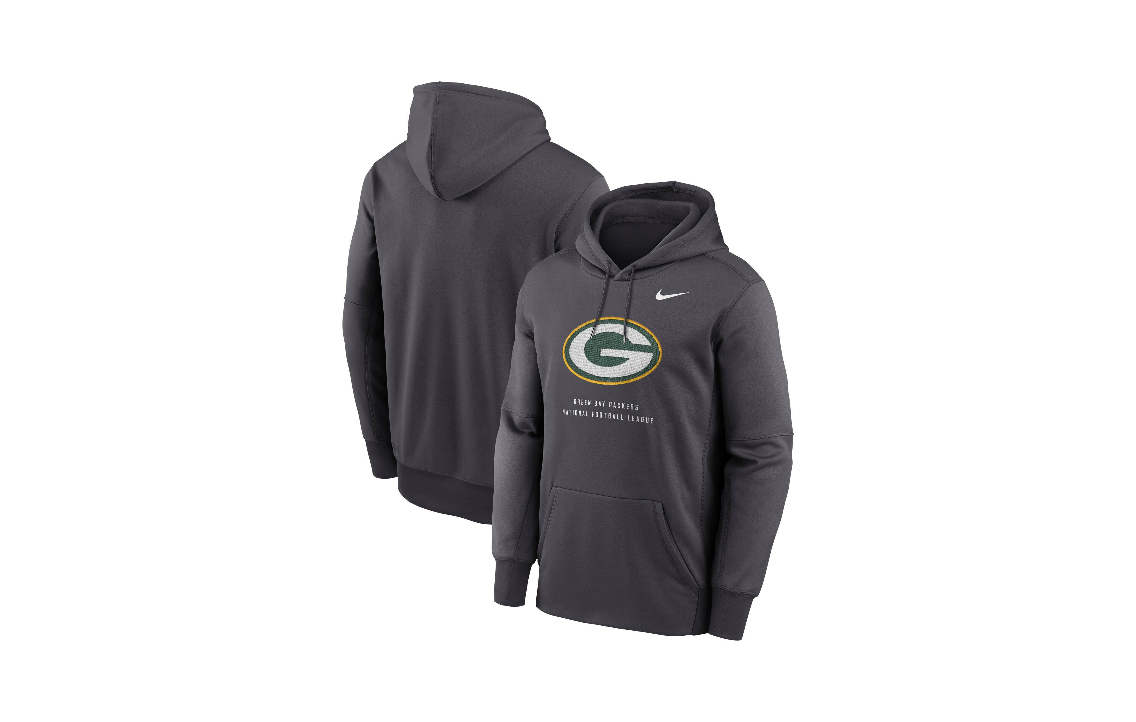 Nike Men's Green Bay Packers Toss Sweep Therma-fit Hoodie