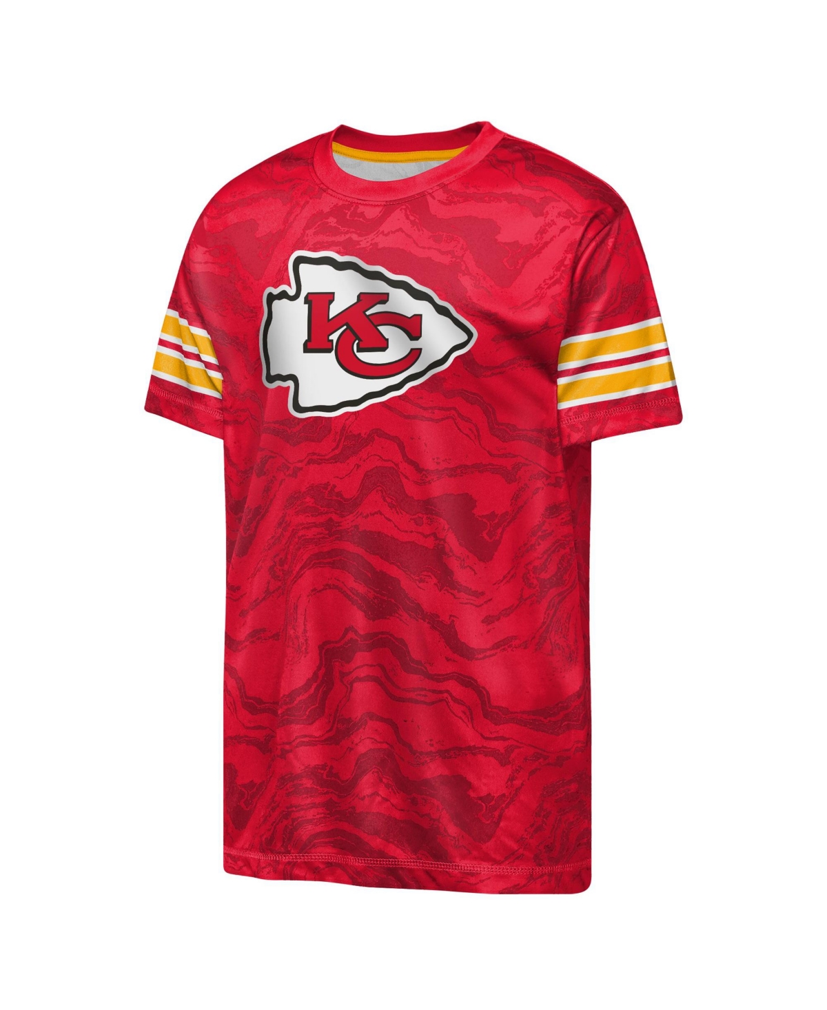 Outerstuff Boys' and Girls' Kansas City Chiefs Slant Route Regular-Fit Crewneck T-Shirt