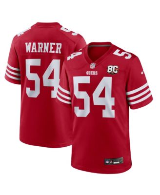 Men's San Francisco 49ers Fred Warner 54 80th Anniversary Game Jersey