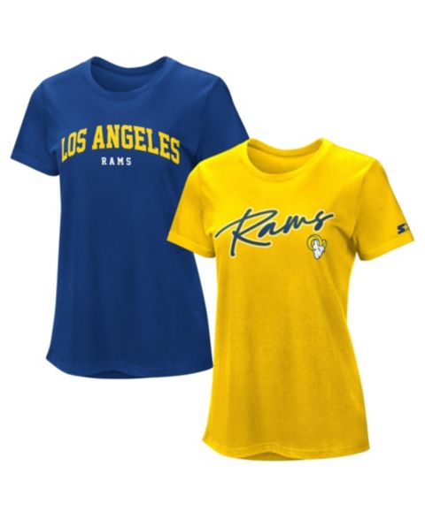Женский комплект Starter 2-Piece Los Angeles Rams Screen Print Graphics T-Shirts Set