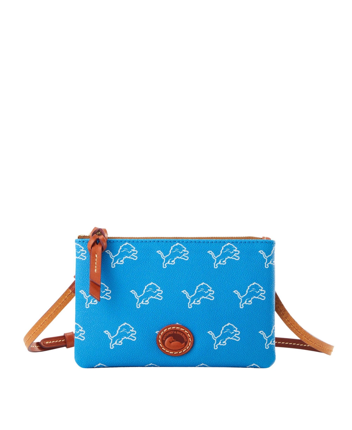 Dooney & Bourke Detroit Lions Top Zip Crossbody Bag