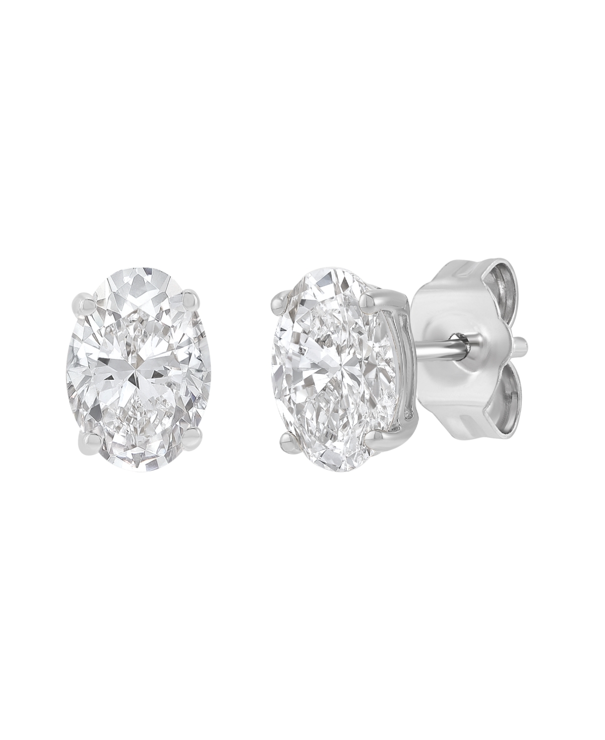 Macy's Igi Certified Lab-Grown Diamond Stud Earrings (1 ct. t.w.) in 14k White Gold - 14k White Gold
