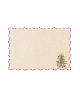 Tree Noel Embroidered Single Placemat