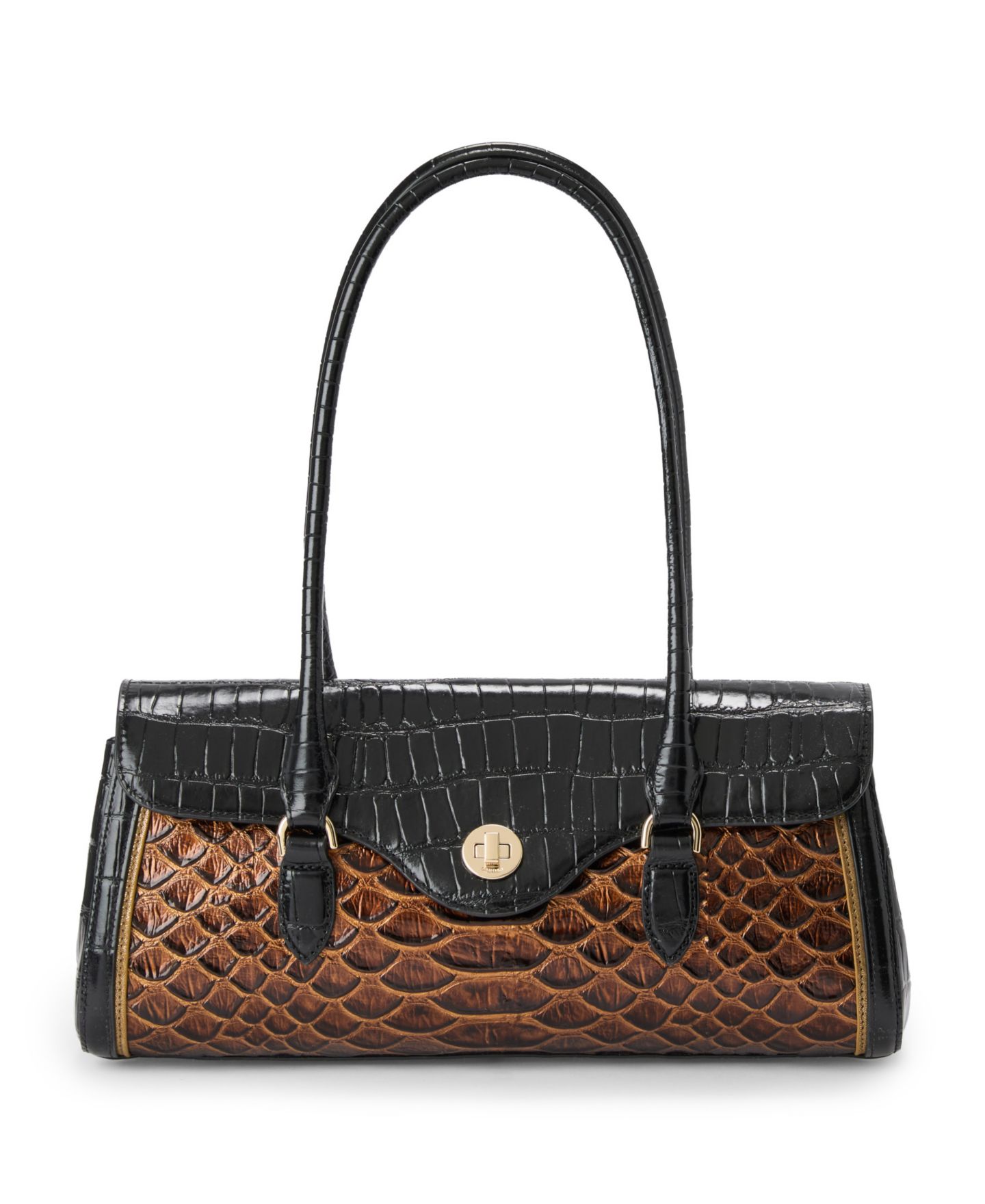 Женская сумка Brahmin Dayan Brunswick Medium Satchel, цвет: Коричневый разноцветный — фото 1