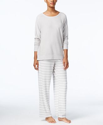 Charter Club Textured Fleece Pajama Set, Only at Macy's - Lingerie ...