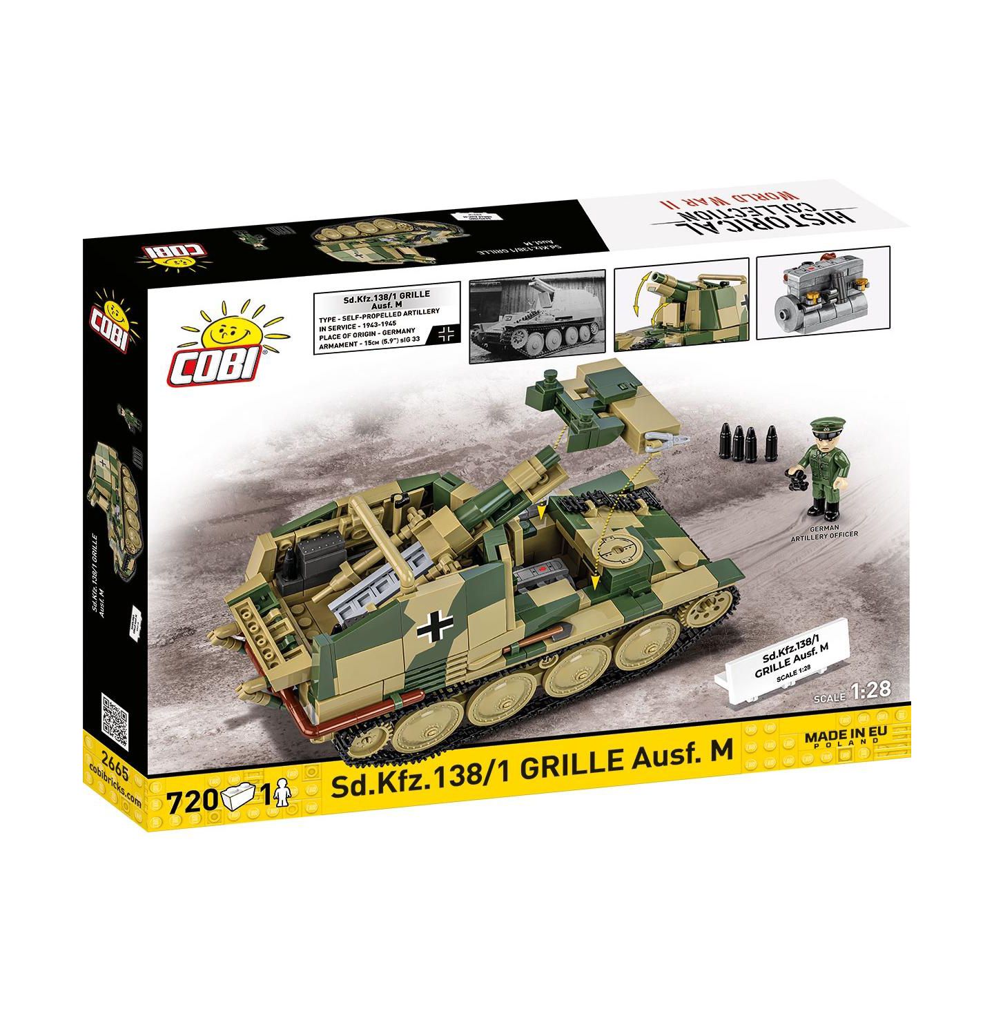 Детский конструктор COBI Historical Collection World War II Sturmpanzer 38(t) Grille Ausf. M 720-Piece Building Set, Ages 9+ — фото 2