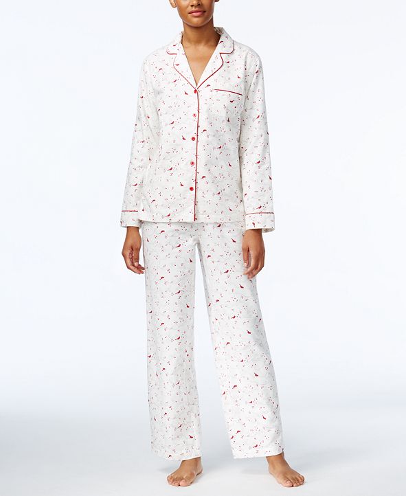 Charter Club Holiday Flannel Pajama Set, Created for Macy's & Reviews ...