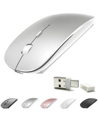 Rechargeable 4 Mode Wireless Silent Mouse Ultra Slim Ergonomic For Laptop PC Tablet