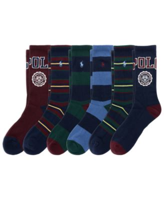 Men's Crest Crew Striped Socks, 6-Pack
