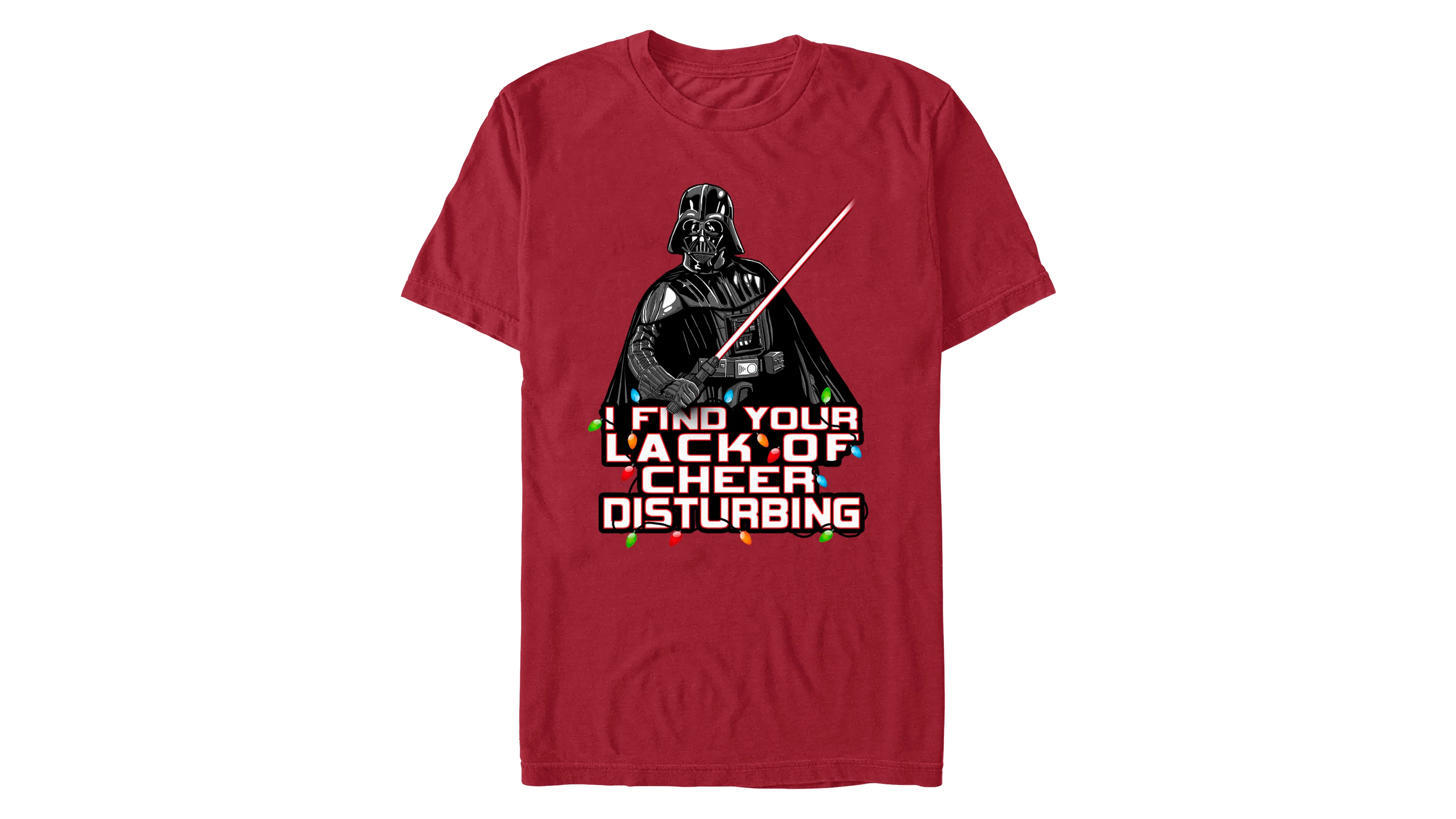 Fifth Sun Men's Disturbing Cheer Star Wars Graphic Holiday T-Shirt