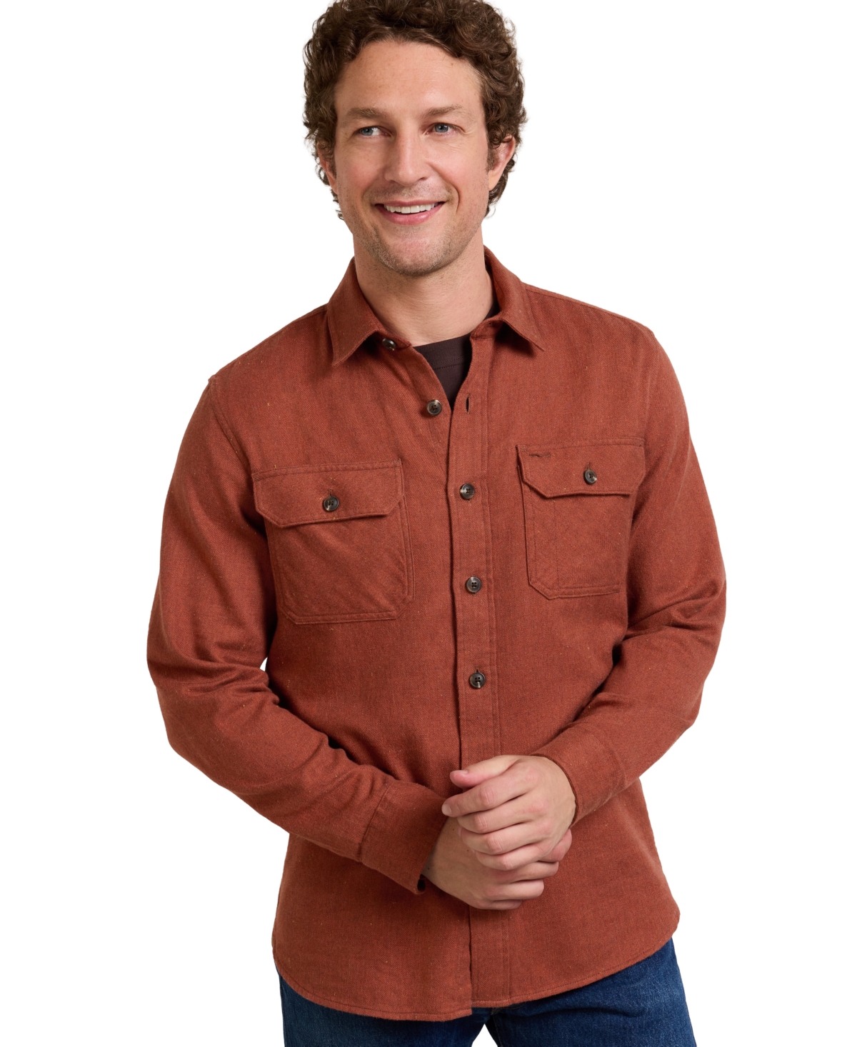 Pendleton Men's Burnside Flannel Long-sleeve Shirt In Red Donegal Heather