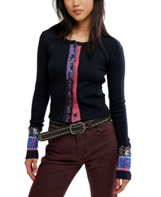 Women's We The Free Noa Long-Sleeve Scoop-Neck Fitted Cardigan