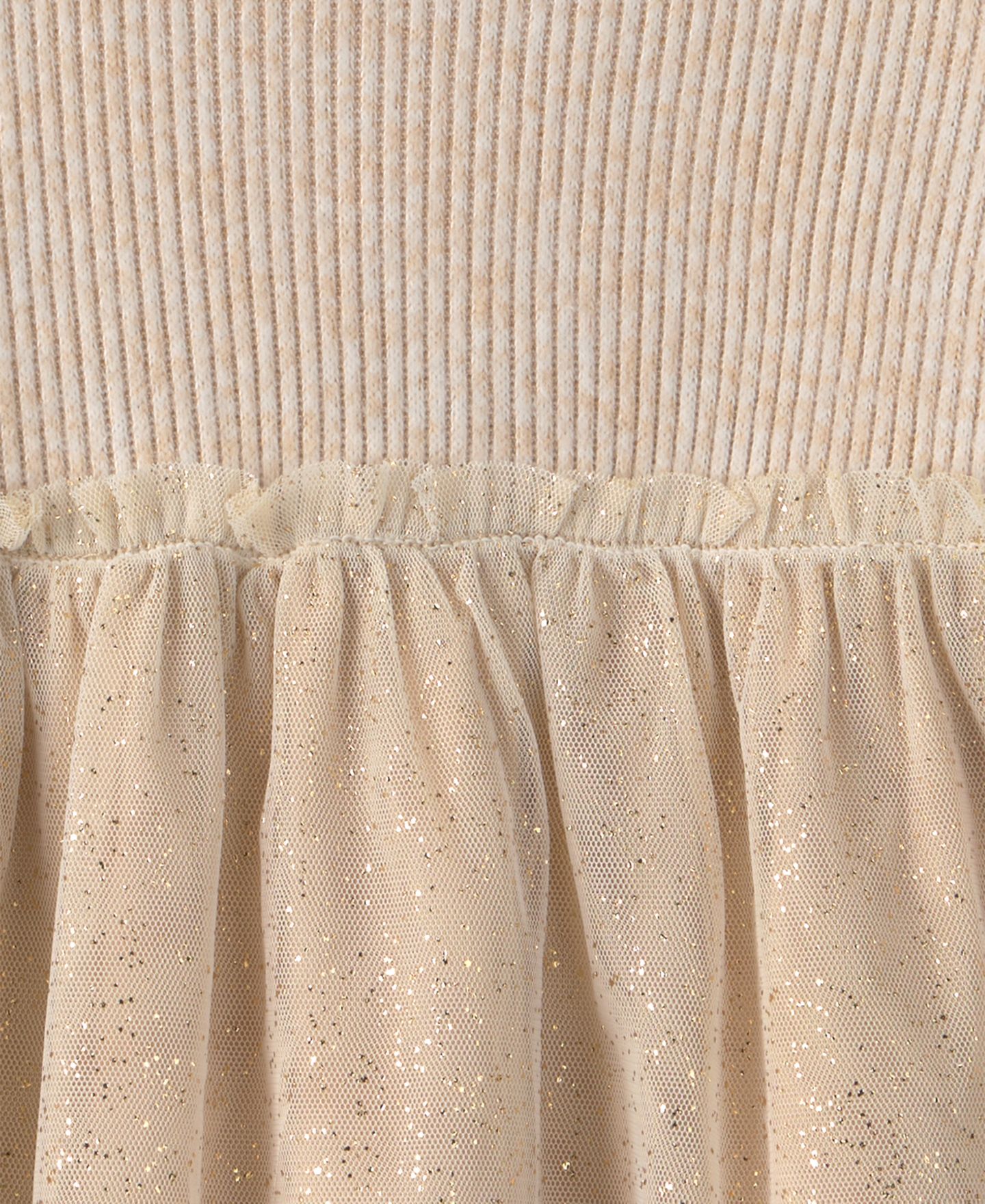Платье Carter's Long-Sleeve Mock-Neck Tulle Dress для девочек-малышей, цвет: Бежевый — фото 3