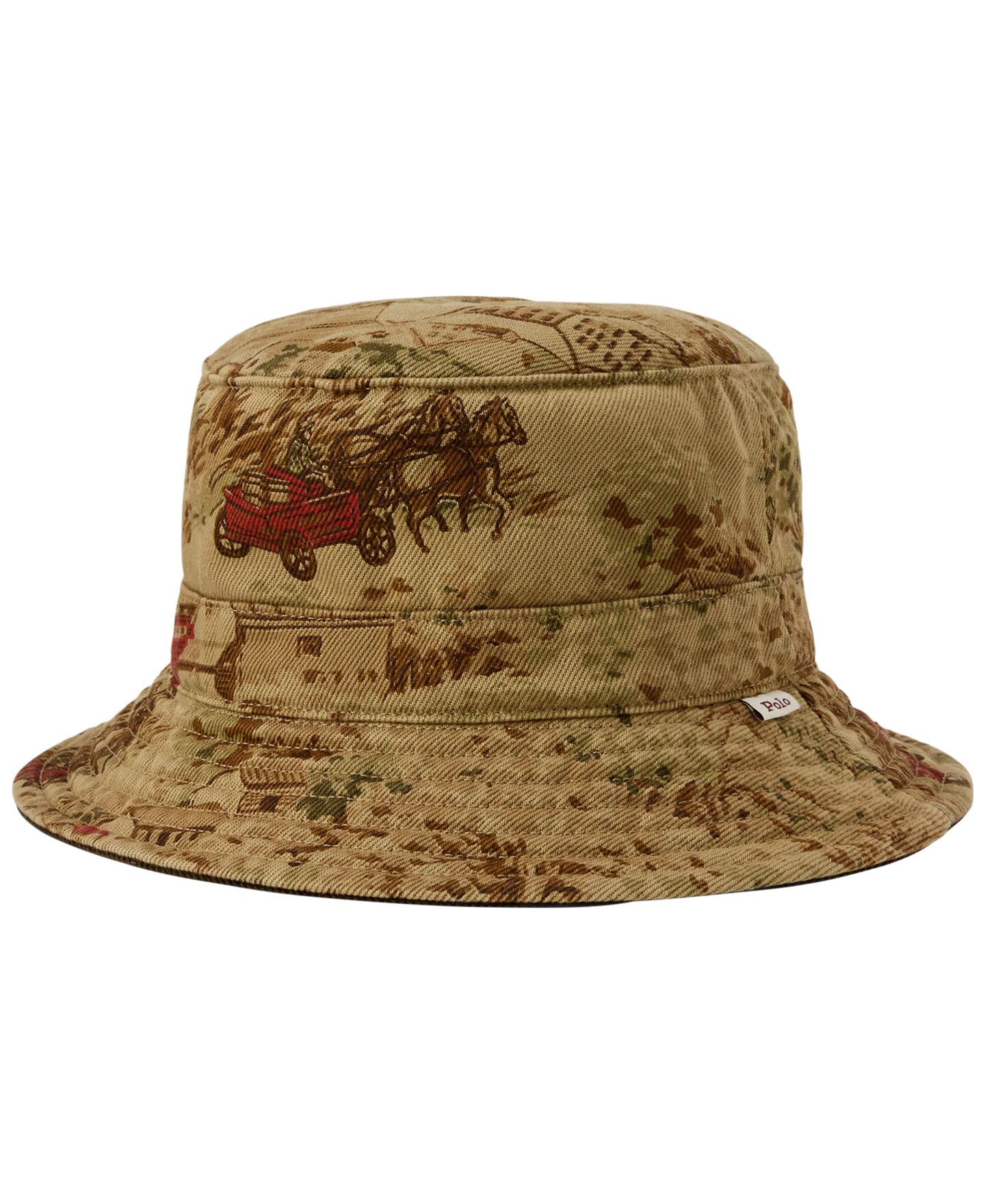 Мужская панама Polo Ralph Lauren Barn-Toile Bucket Hat, цвет: North Row — фото 2