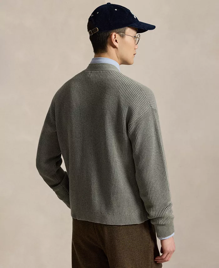 Men's Relaxed-Fit Textured Cardigan - thumbnail 9
