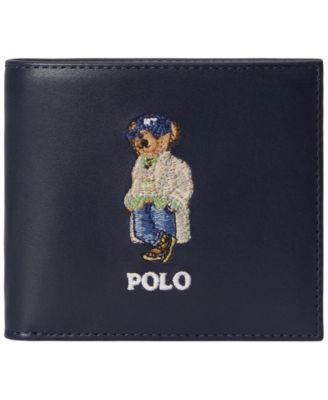 Polo Bear Leather Bifold Wallet
