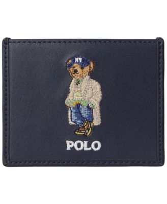 Polo Bear Slim Full-Grain Leather Card Case