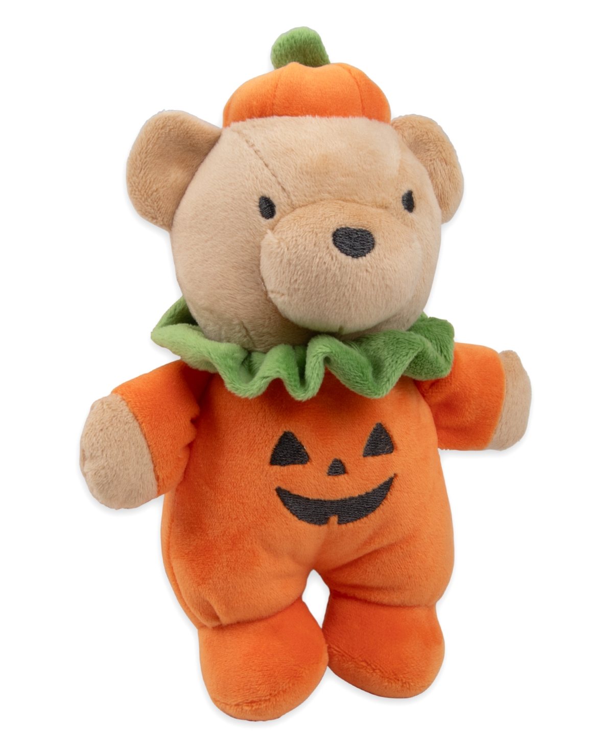 Baby Essentials Baby Boys' and Baby Girls' Halloween Bib, Hat, 3D Pumpkin Socks and Plush Bear, 4-Piece Set