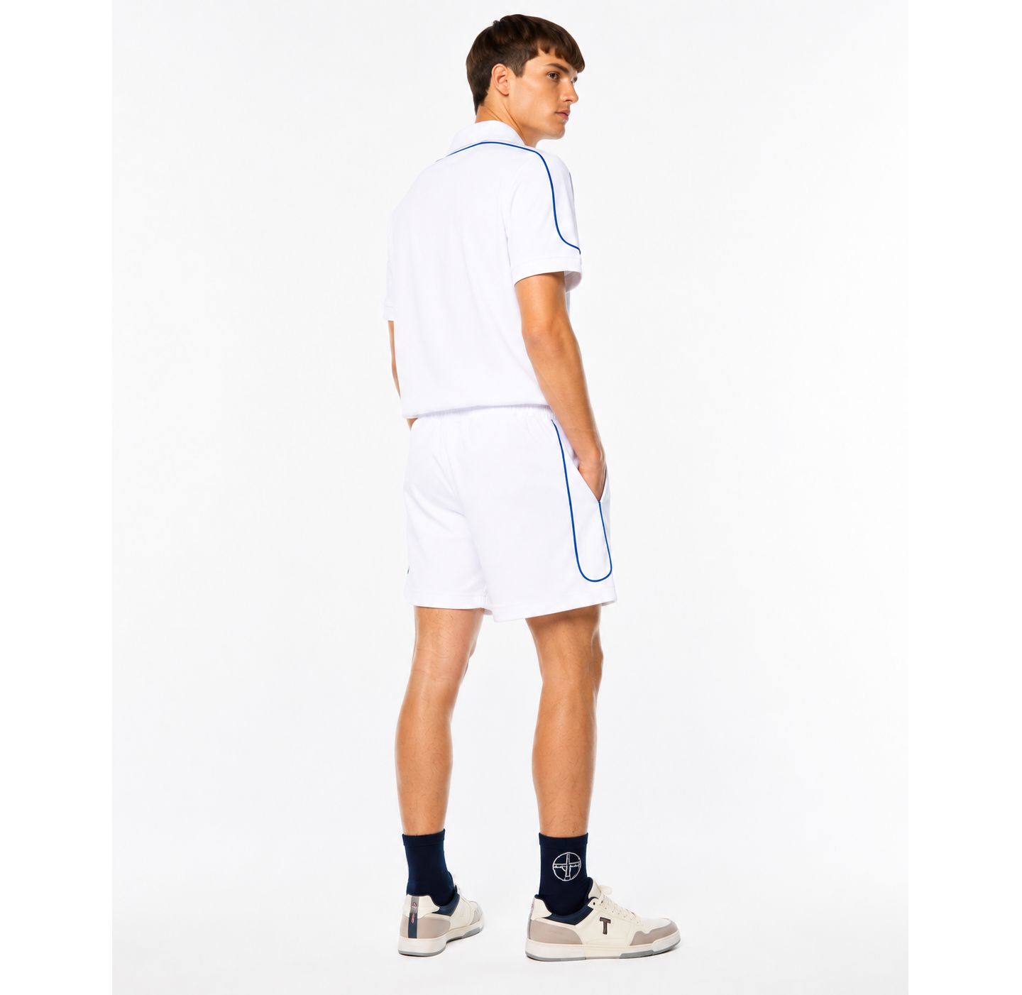 Мужские шорты Sergio Tacchini Magro Performance Regular-Fit Shorts, 6" Inseam, цвет: Яркий белый — фото 4