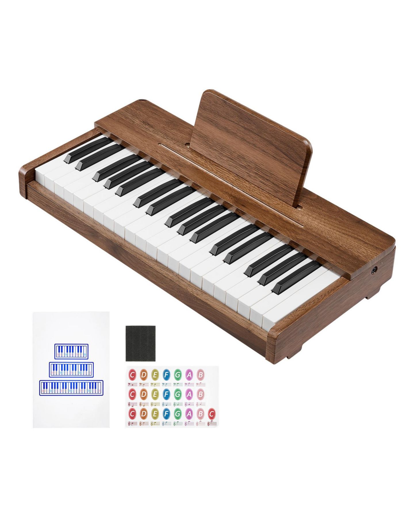 Детская игрушка Mecale 37-Key Extended Range Wooden Kids Digital Piano, Ages 3+, цвет: Коричневый — фото 9