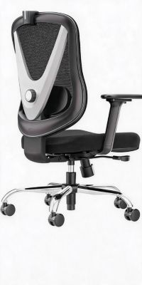 Ergonomic Y-Frame Office Chair with Lumbar Support, Adjustable Swivel, Padded Seat, Smooth Casters for Home Office and Living Room Use