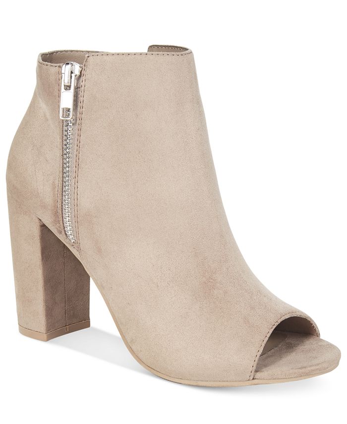 Macys peep store toe booties