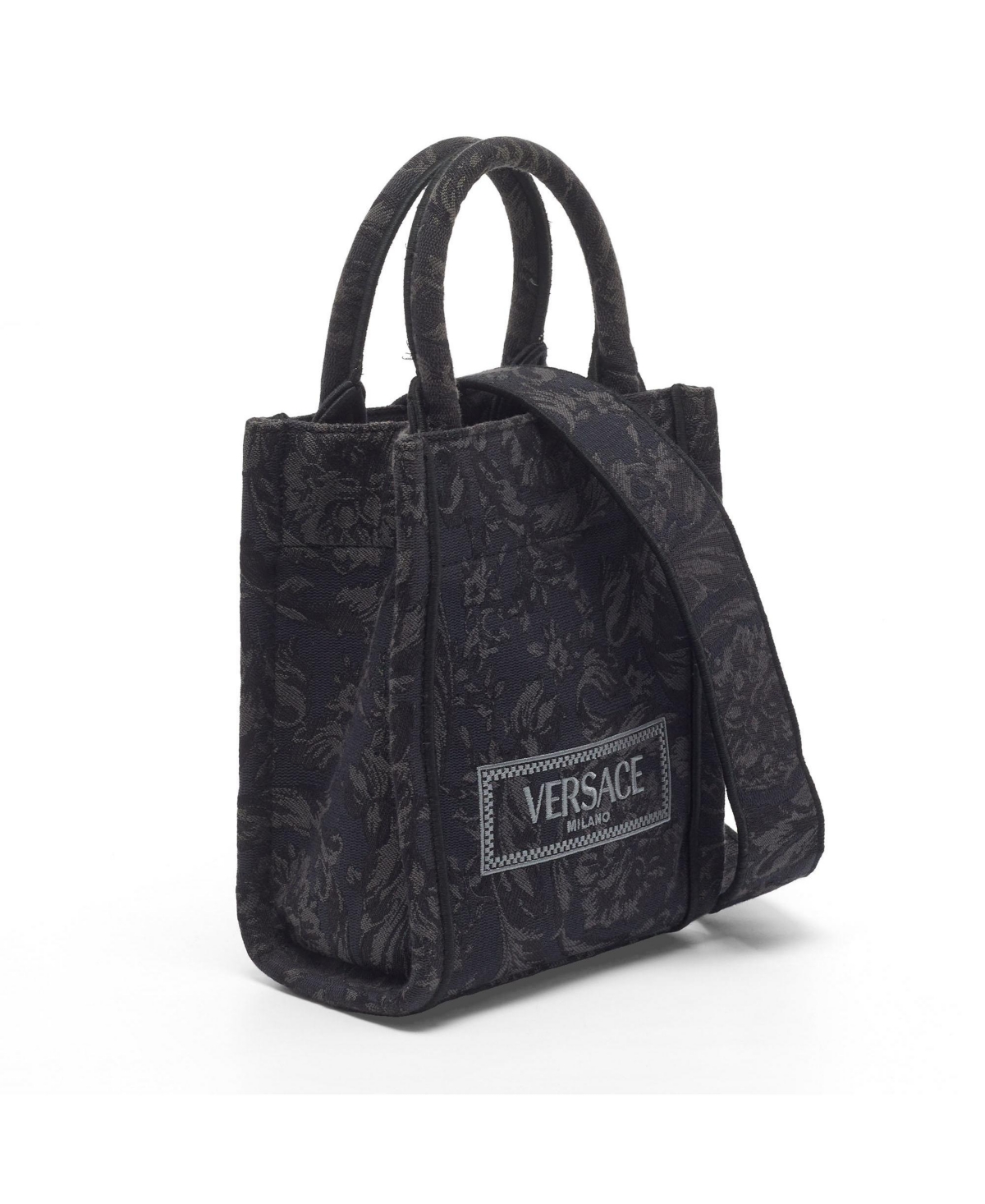 Pre-Owned Versace Women's Mini Barocco Jacquard Canvas Tote Bag