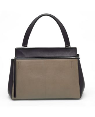Women's Edge Large Two-Tone Leather Top Handle Bag