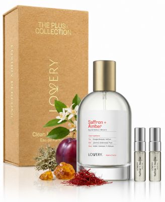 Saffron + Amber 3pc Perfume Gift Set - 3.4fl oz Womens Fragrance Spray with 2 Travel Size Mini Perfumes