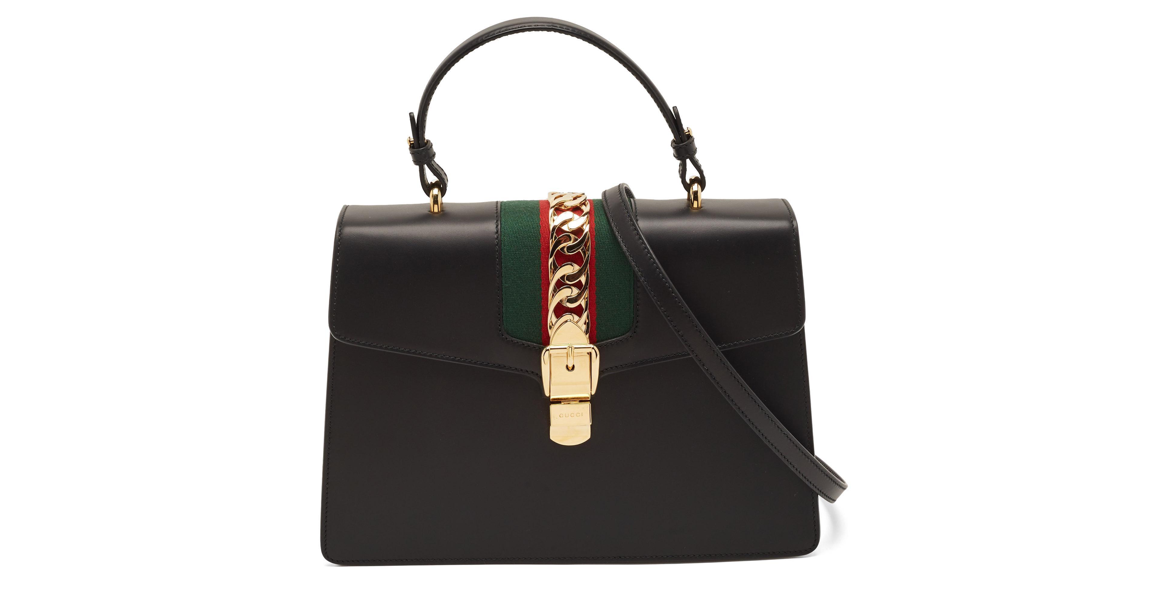 Pre-Owned Gucci Women's Sylvie Medium Leather Top Handle Bag