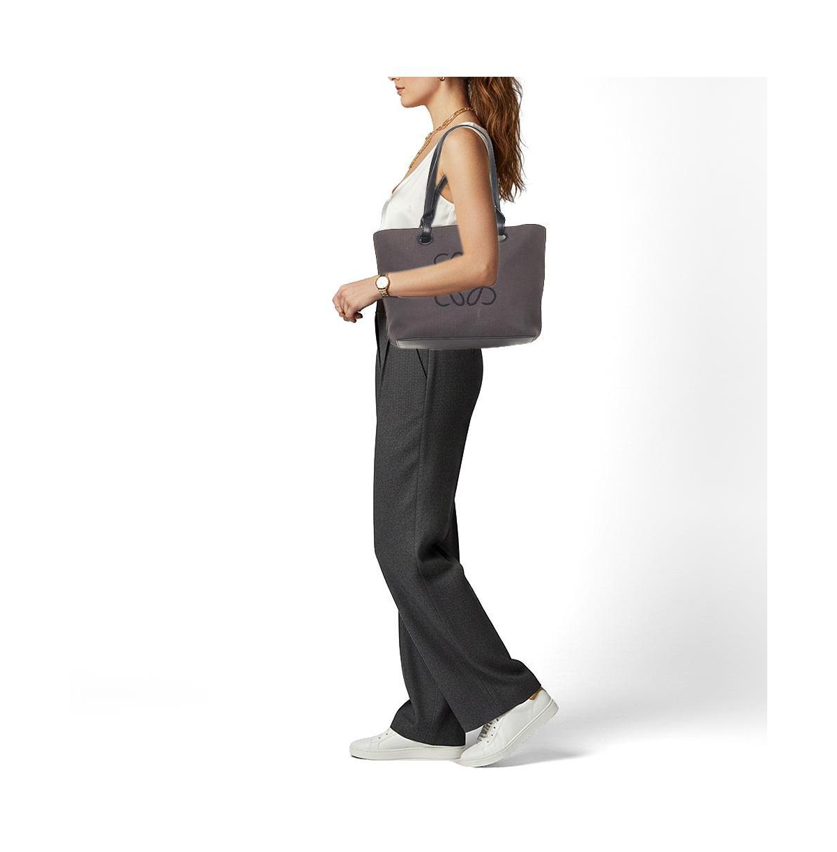 Pre-Owned Loewe Women's Anagram Canvas and Leather Tote Bag