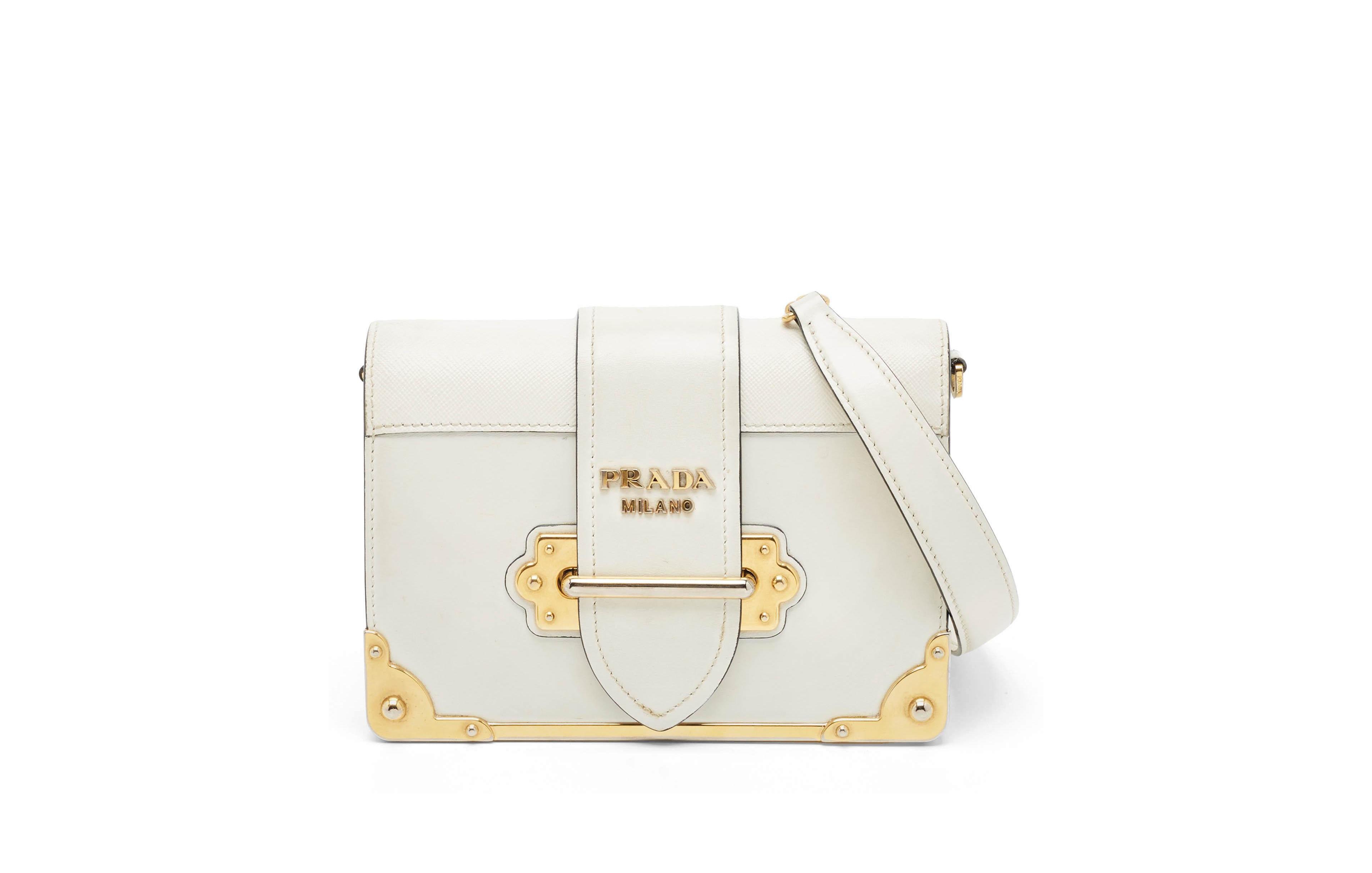 Pre-Owned Prada Women's Cahier Saffiano Leather Shoulder Bag