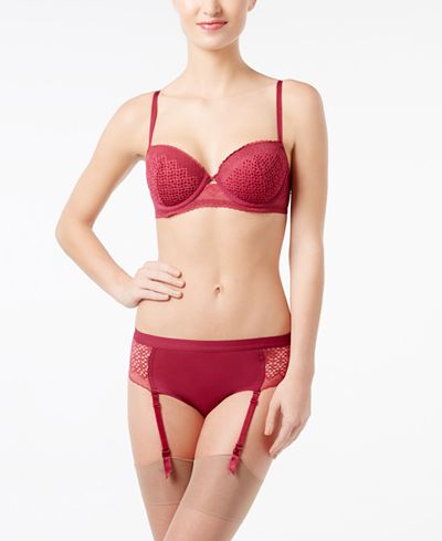 DKNY Nightfall Embroidered Balconette & Garter Panties