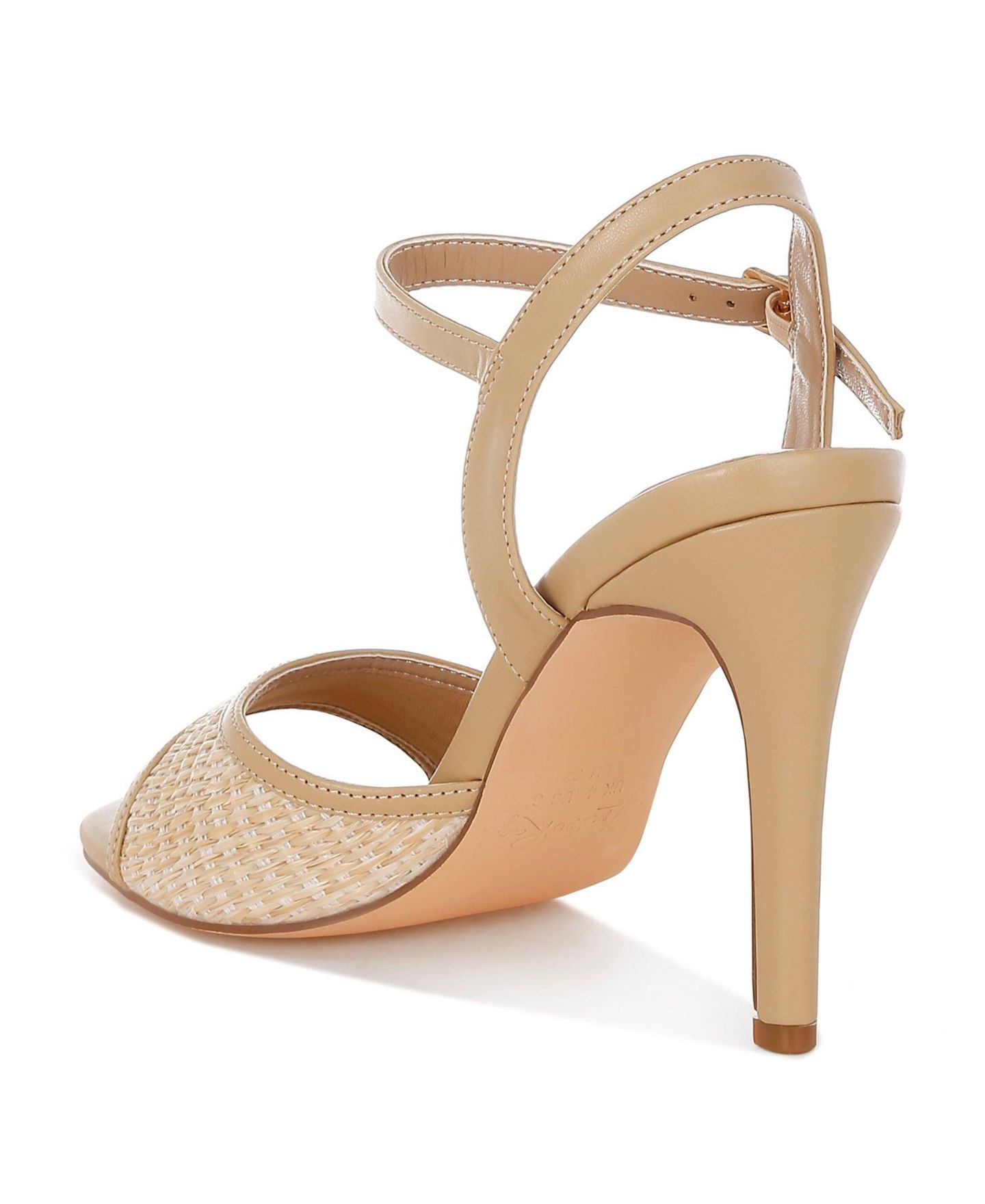 Женские туфли London Rag Vilasta Raffia Square Toe Stiletto Heels, цвет: Бежевый — фото 7