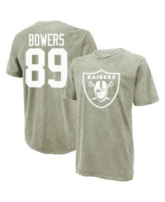 Men's Las Vegas Raiders Brock Bowers Distressed Mineral-Washed T-Shirt