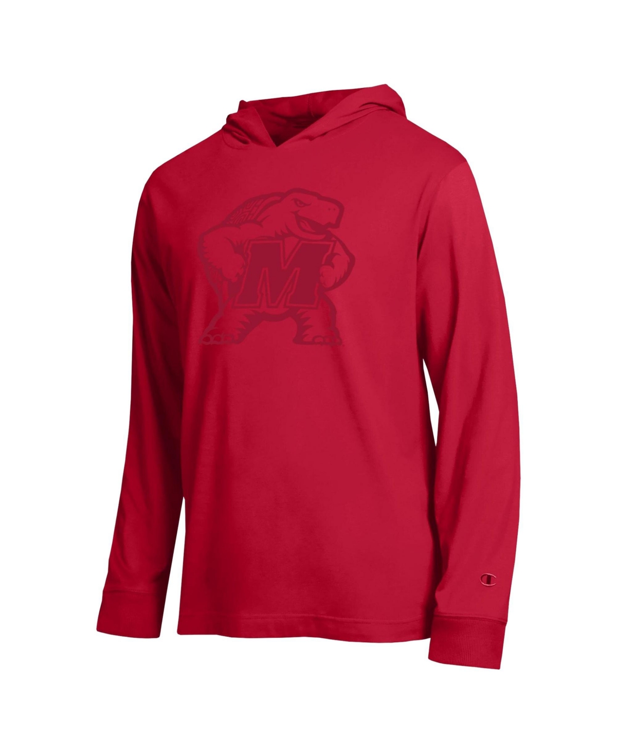 Champion Men's Red Maryland Terrapins Tonal All-Star Long Sleeve Hooded Sweatshirt