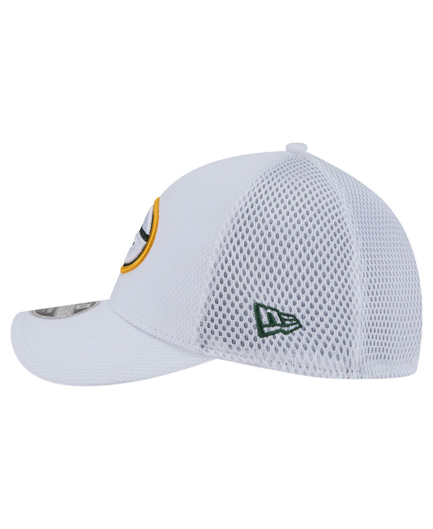 Мужская кепка New Era White/ Green Bay Packers Dash 39THIRTY Flex Hat — фото 2
