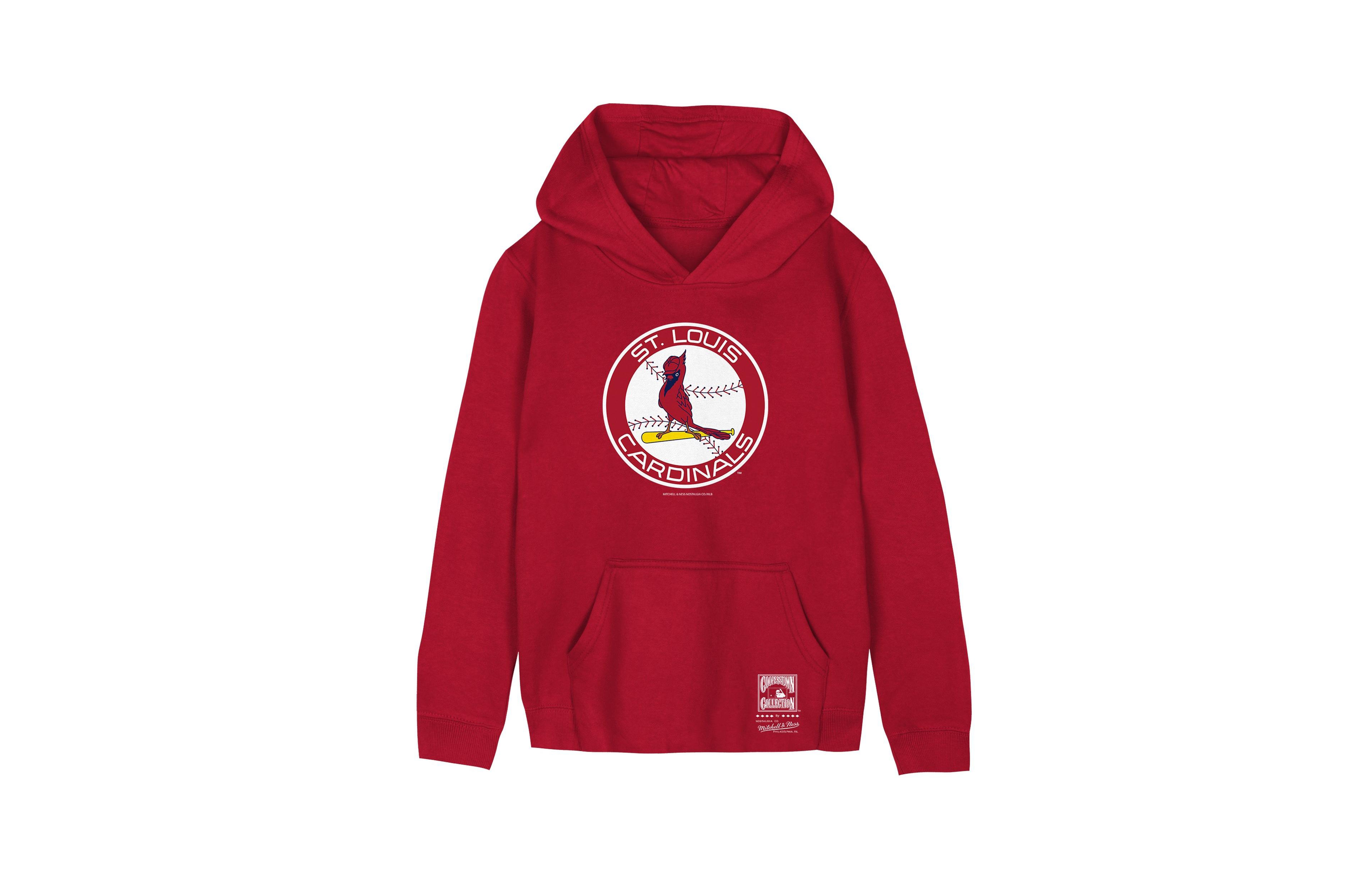 Mitchell & Ness Boys' and Girls' St. Louis Cardinals Retro Logo Fleece-Lined Hoodie