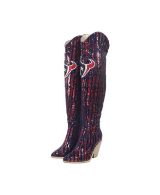 Houston Texans Over-the-Knee Two-Tone Sequin Boots