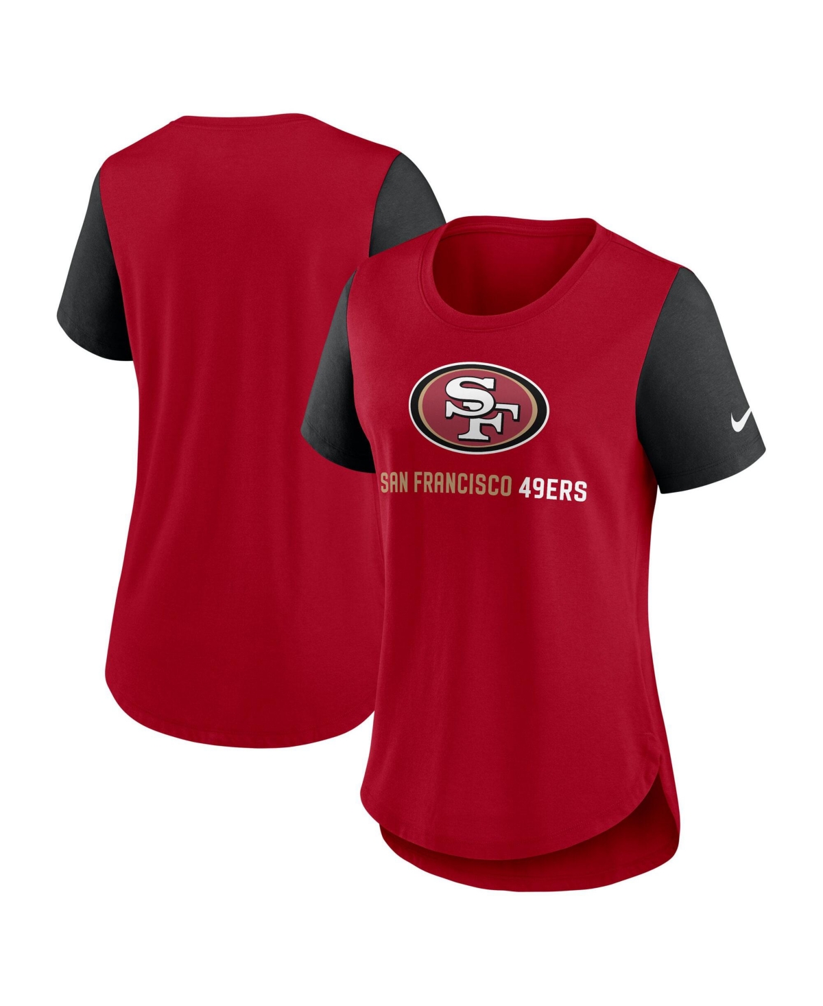 Nike Women's San Francisco 49ers Tri-Blend Crewneck T-Shirt