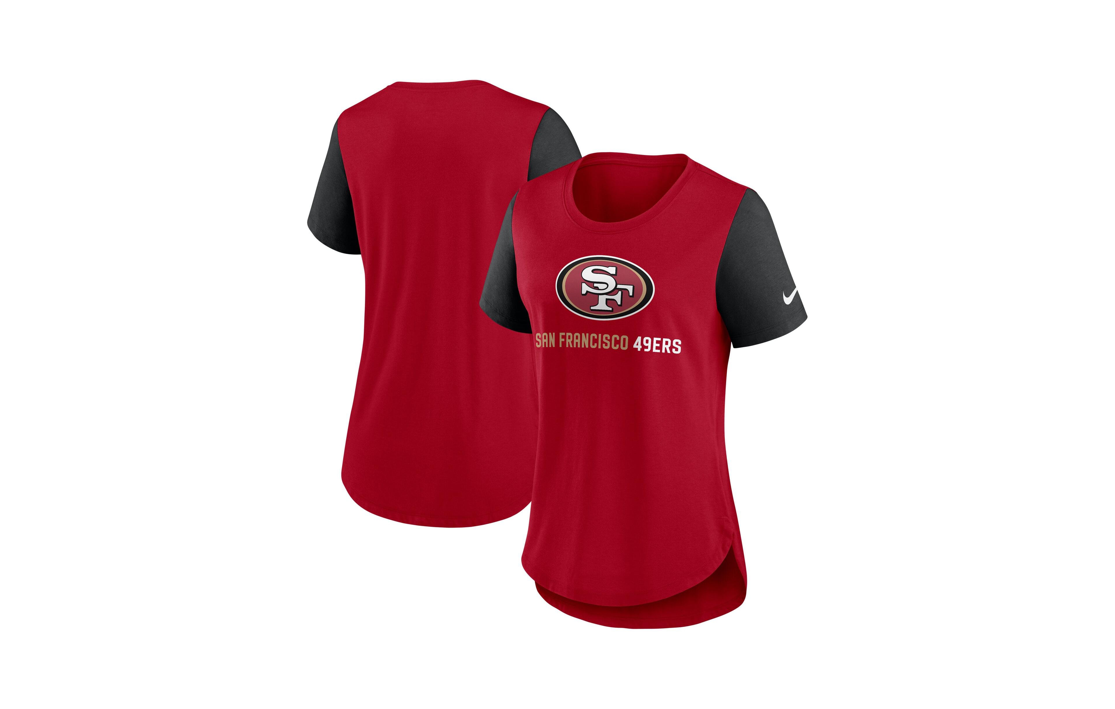 Nike Women's San Francisco 49ers Tri-Blend Crewneck T-Shirt